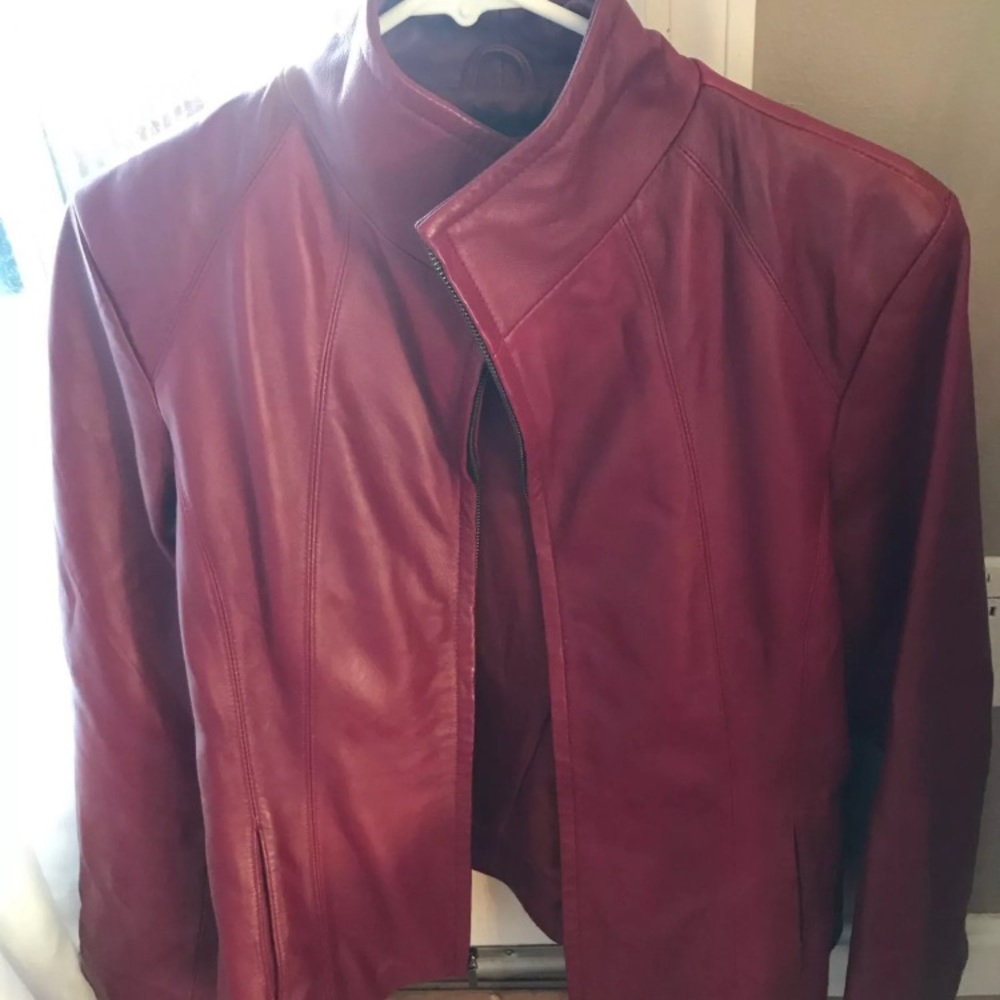 Leather coat